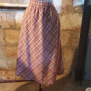 Plaid A-Line Skirt